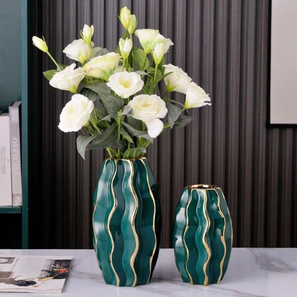 Carambola Ceramic Flower Vase green color